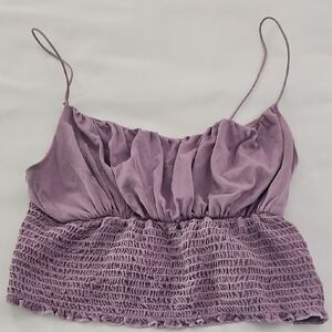 3 for $13.00! Urban Outfitters Purple Ruched Cropped Top with Spaghetti Straps-L